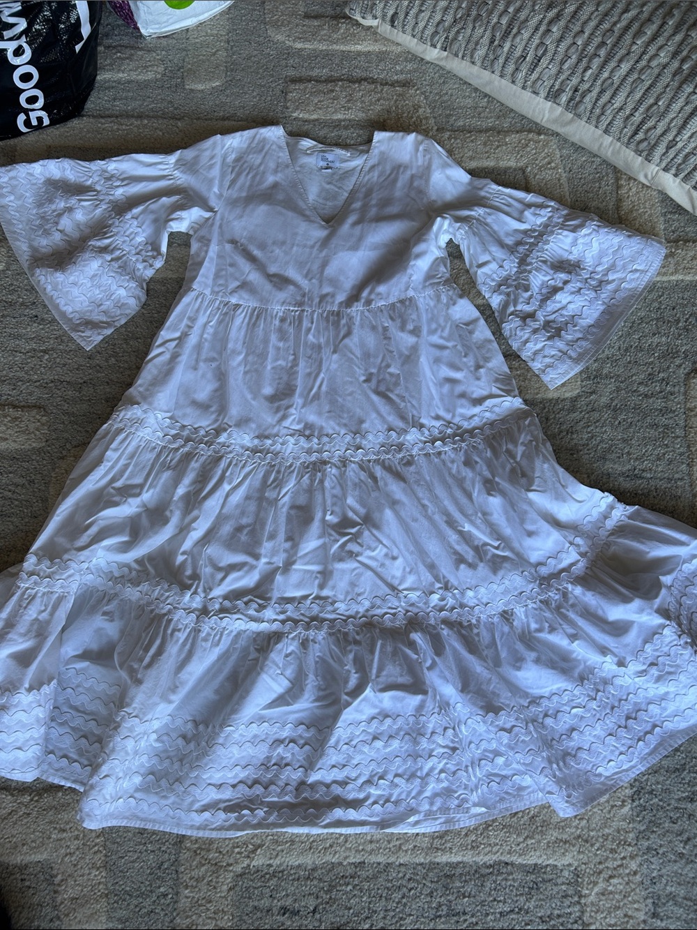 Lisa Marie Fernandez White Ric Rac Dress size M